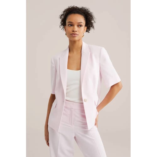 WE Fashion regular blazer lichtroze afbeelding