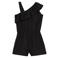 WE Fashion straight leg playsuit met stippen - zwart