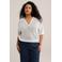 WE Fashion Curve gebreide top wit