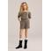 WE Fashion straight playsuit beige met panterprint