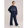 WE Fashion casual broek donkerblauw