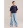 WE Fashion T-shirt met backprint donkerblauw