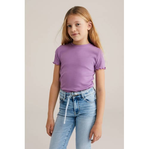 WE Fashion T-shirt rib gebreid afbeelding