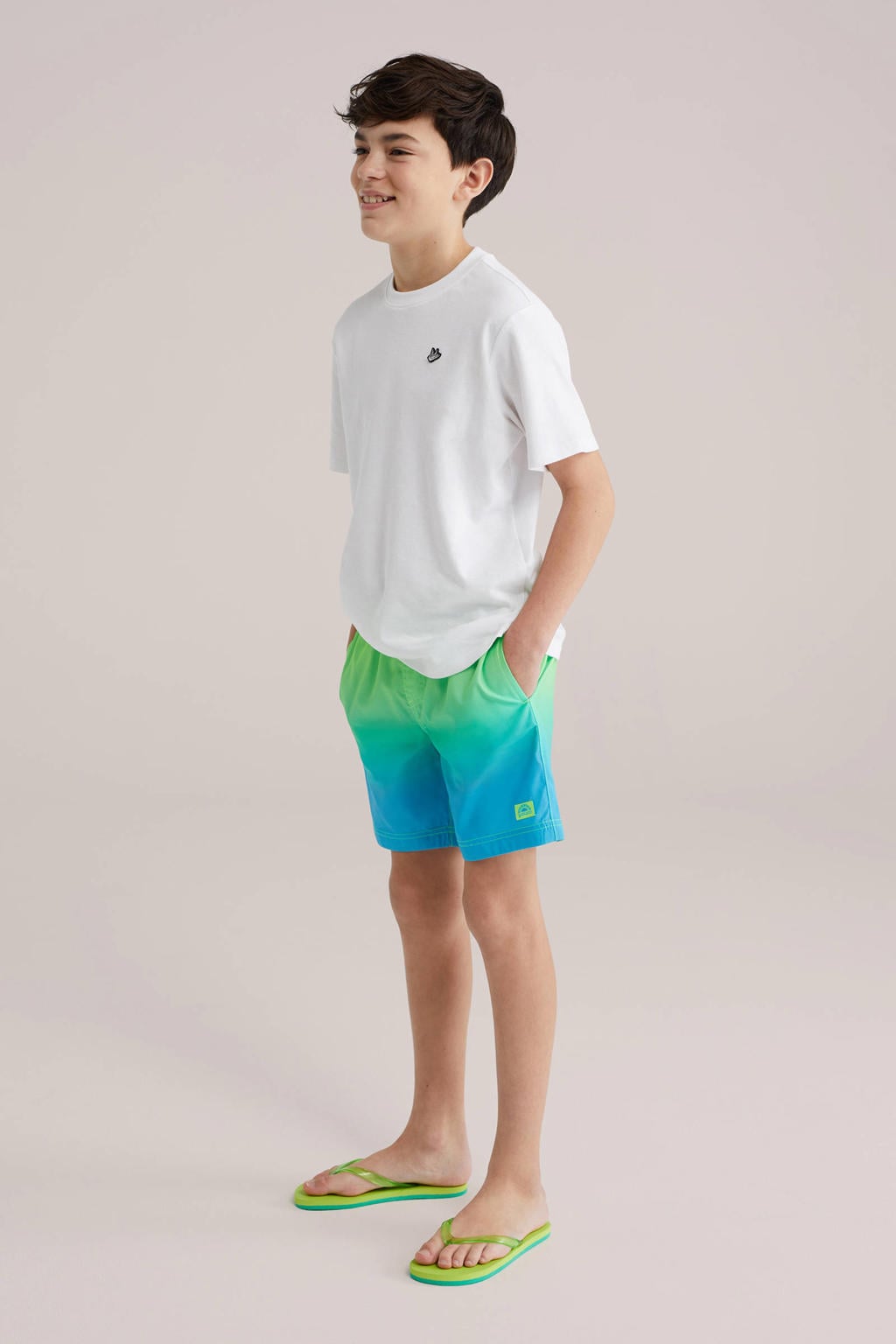 WE Fashion zwemshort groen/blauw