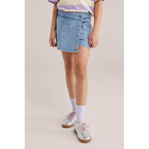 WE Fashion Blue Ridge denim skort light blue denim afbeelding
