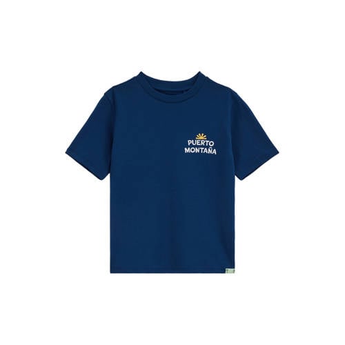WE Fashion T-shirt met backprint donkerblauw afbeelding