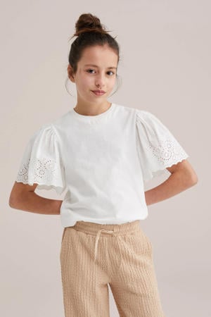 T-shirt wit broderie