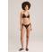 WE Fashion strik bikinibroekje met textuur donkerbruin