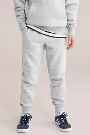 regular joggingbroek grijs melange
