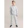 WE Fashion regular joggingbroek grijs melange