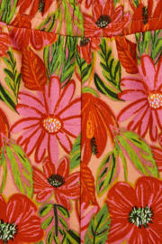 thumbnail: WE Fashion straight gebloemde casual short oranje/rood