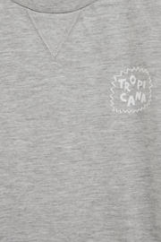 thumbnail: WE Fashion T-shirtjurk korte jurk met backprint grijs