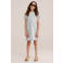 WE Fashion T-shirtjurk korte jurk met backprint grijs