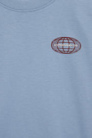 thumbnail: WE Fashion T-shirt met backprint lichtblauw