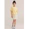 WE Fashion korte rok met stippen ecru