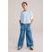 WE Fashion Blue Ridge high waist wide leg jeans medium blue denim