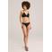 WE Fashion voorgevormde bikinitop met textuur zwart