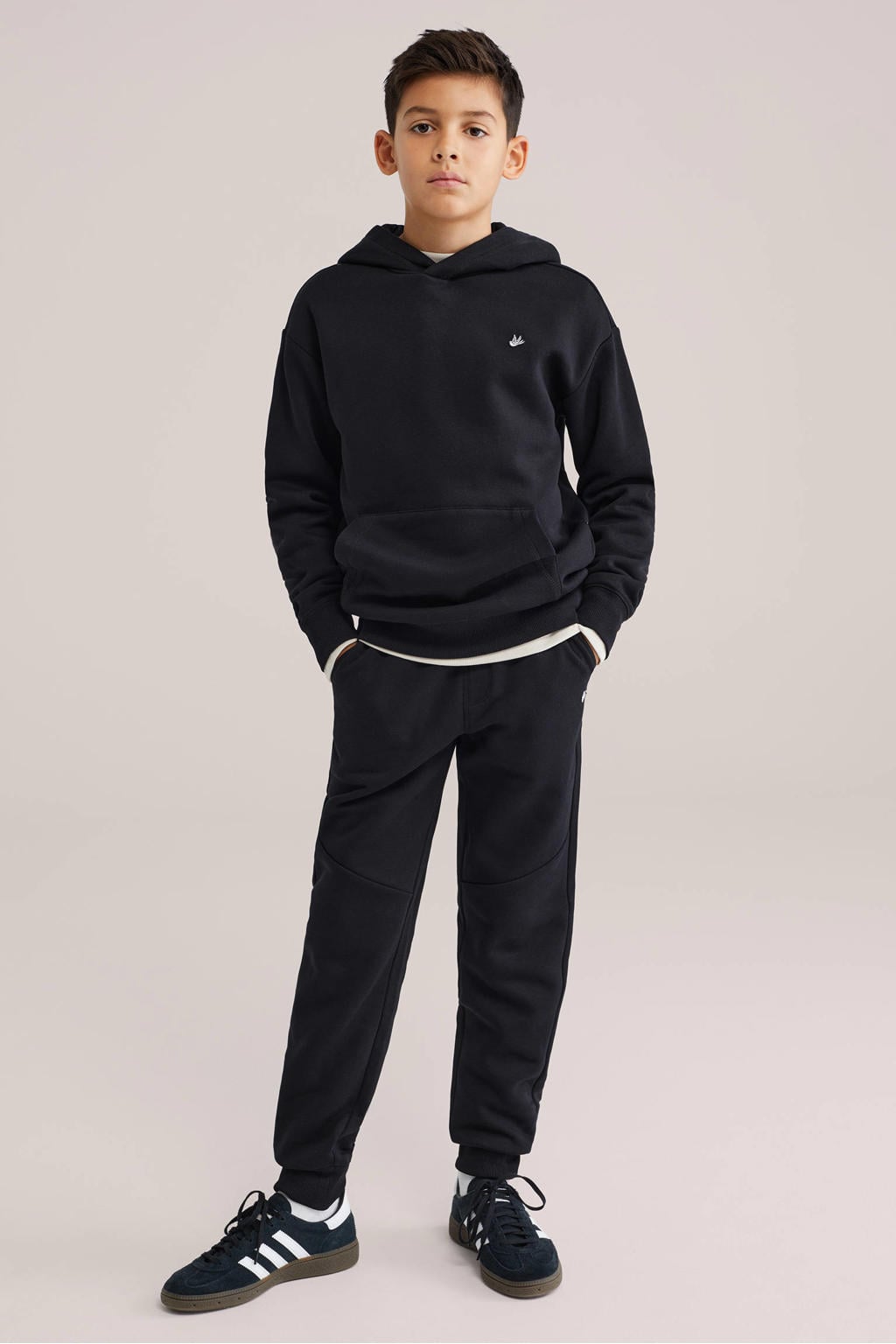 WE Fashion regular joggingbroek zwart