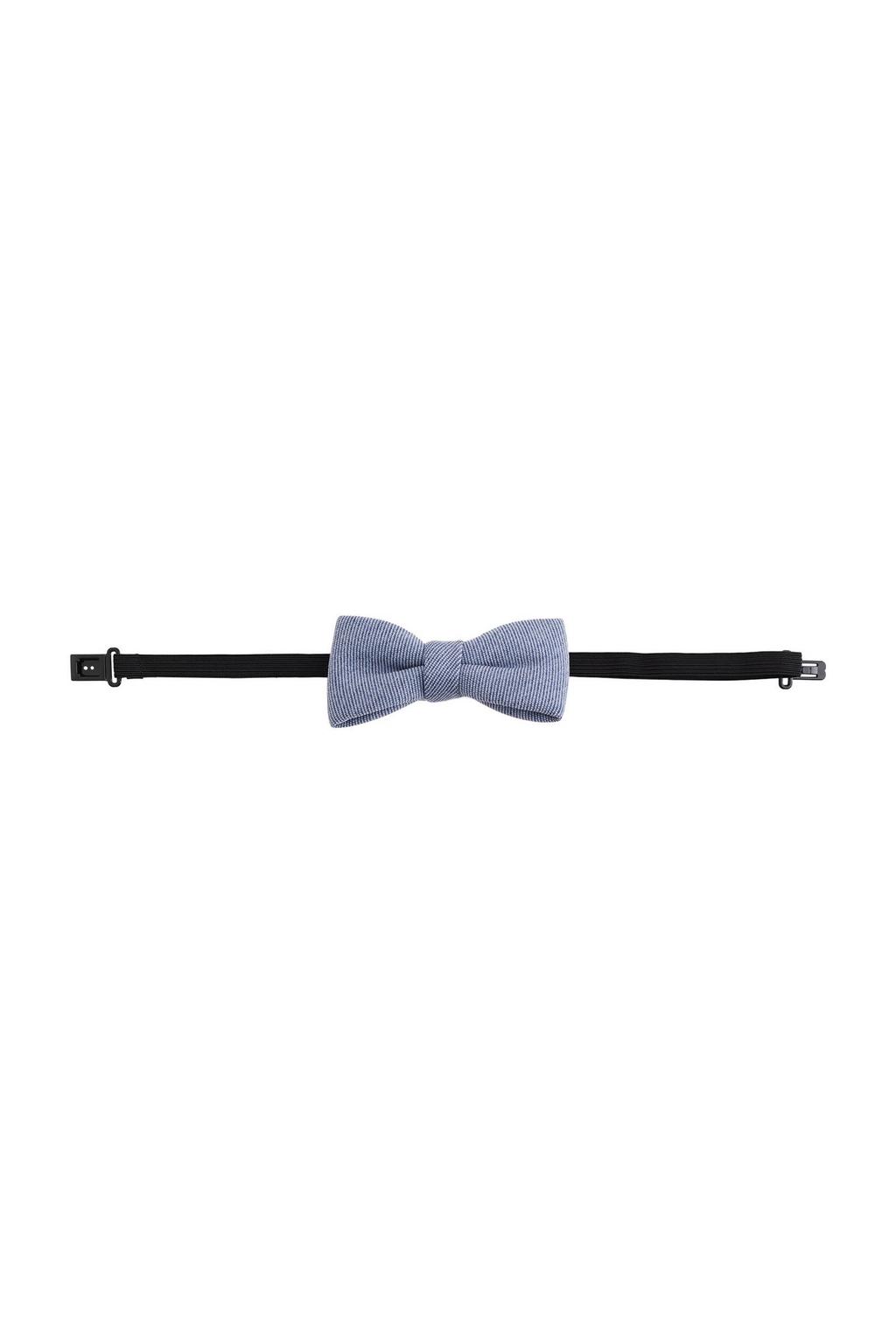 WE Fashion vlinderdas met textuur middenblauw