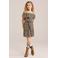 WE Fashion off shoulder jurk bruin