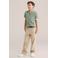 WE Fashion polo grijsgroen