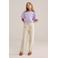 WE Fashion T-shirt lila broderie