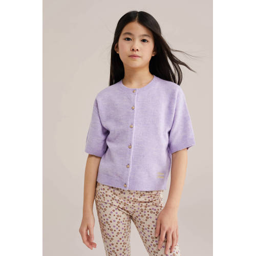 WE Fashion vest lila fijn gebreid afbeelding
