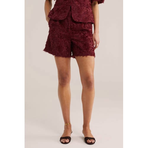 WE Fashion regular waist chino short rood afbeelding