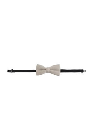 vlinderdas met textuur beige