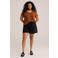 WE Fashion Curve regular high waist casual short zwart