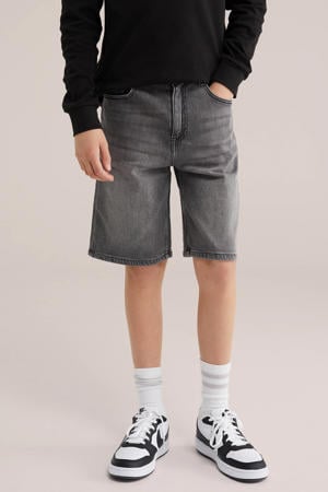 denim loose short grey denim