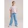 WE Fashion gestreepte T-shirt lila
