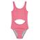 WE Fashion cut-out badpak met textuur roze