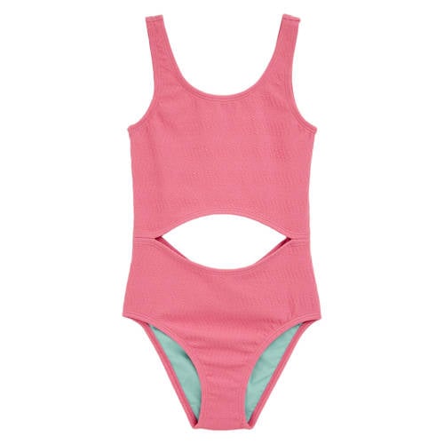 WE Fashion cut-out badpak met textuur roze afbeelding