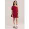 WE Fashion one shoulder top met stippen rood