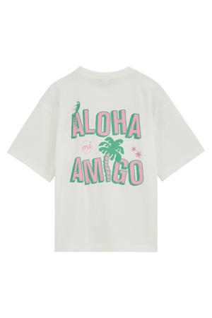 T-shirt met backprint wit