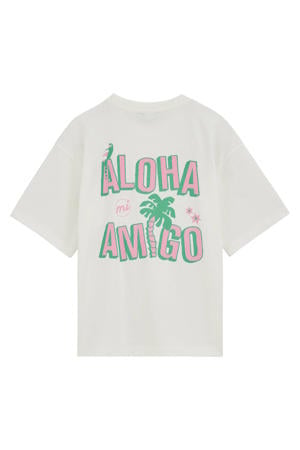 T-shirt met backprint wit
