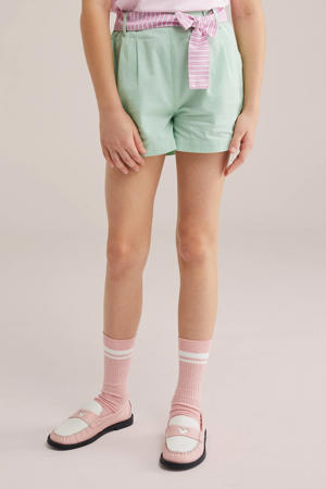 straight casual short mintgroen