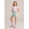 WE Fashion straight casual short mintgroen