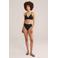 WE Fashion high waist bikinibroekje met textuur zwart