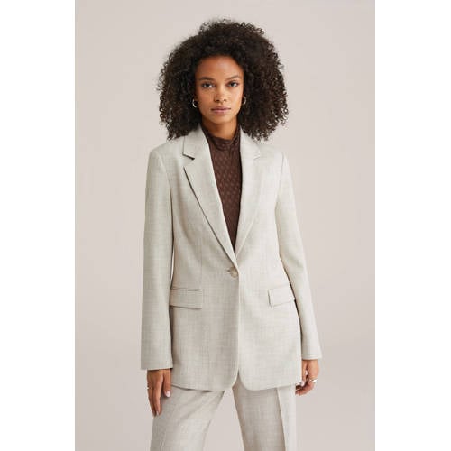 WE Fashion regular blazer beige afbeelding