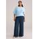 WE Fashion Curve top lichtblauw gebreid