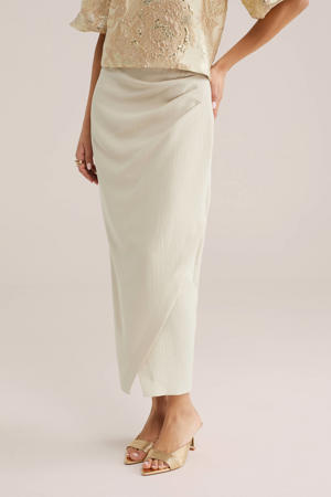 midi rok beige