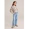 WE Fashion trui met panterprint beige fijn gebreid
