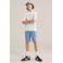 WE Fashion Blue Ridge loose fit denim short medium blue denim