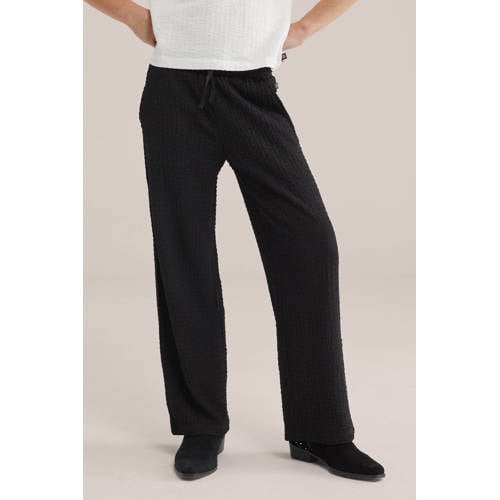 WE Fashion loose casual broek zwart afbeelding