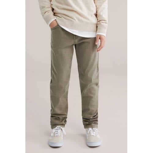 WE Fashion tapered jeans bruin afbeelding
