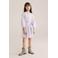 WE Fashion gestreepte korte jurk lila