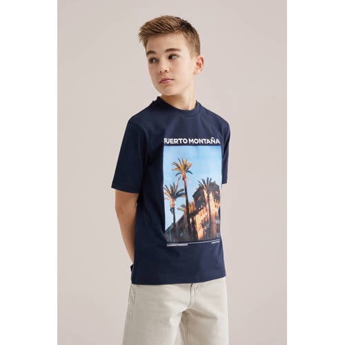 WE Fashion T-shirt donkerblauw afbeelding