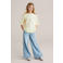 WE Fashion T-shirt met backprint lichtgeel